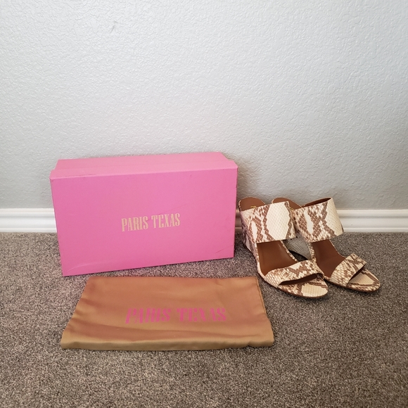 Paris Texas faded python wedge mule womens shoes size 40 - Picture 2 of 16